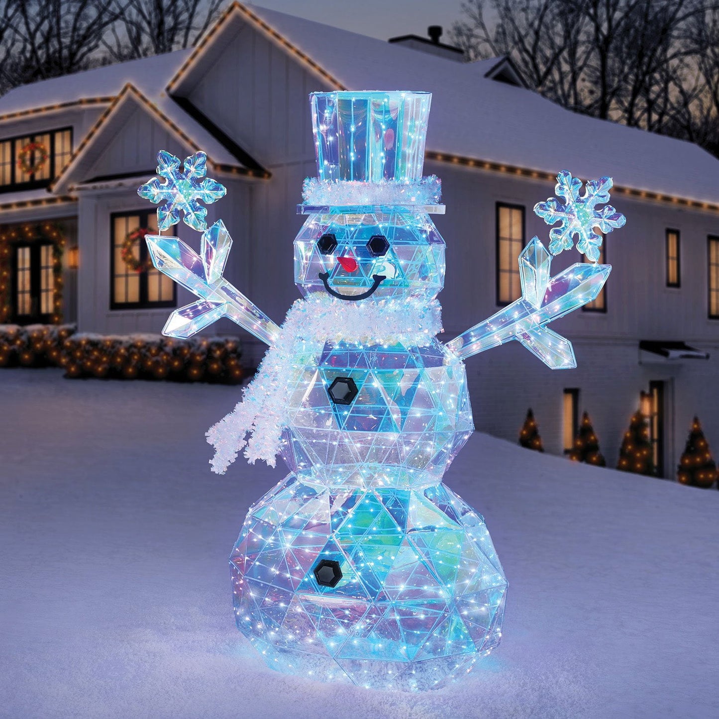 Member's Mark 6' Pre-Lit Prismatic Snowman | USA Decoration®