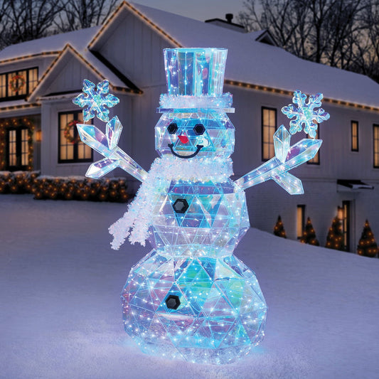 Member's Mark 6' Pre-Lit Prismatic Snowman | USA Decoration®