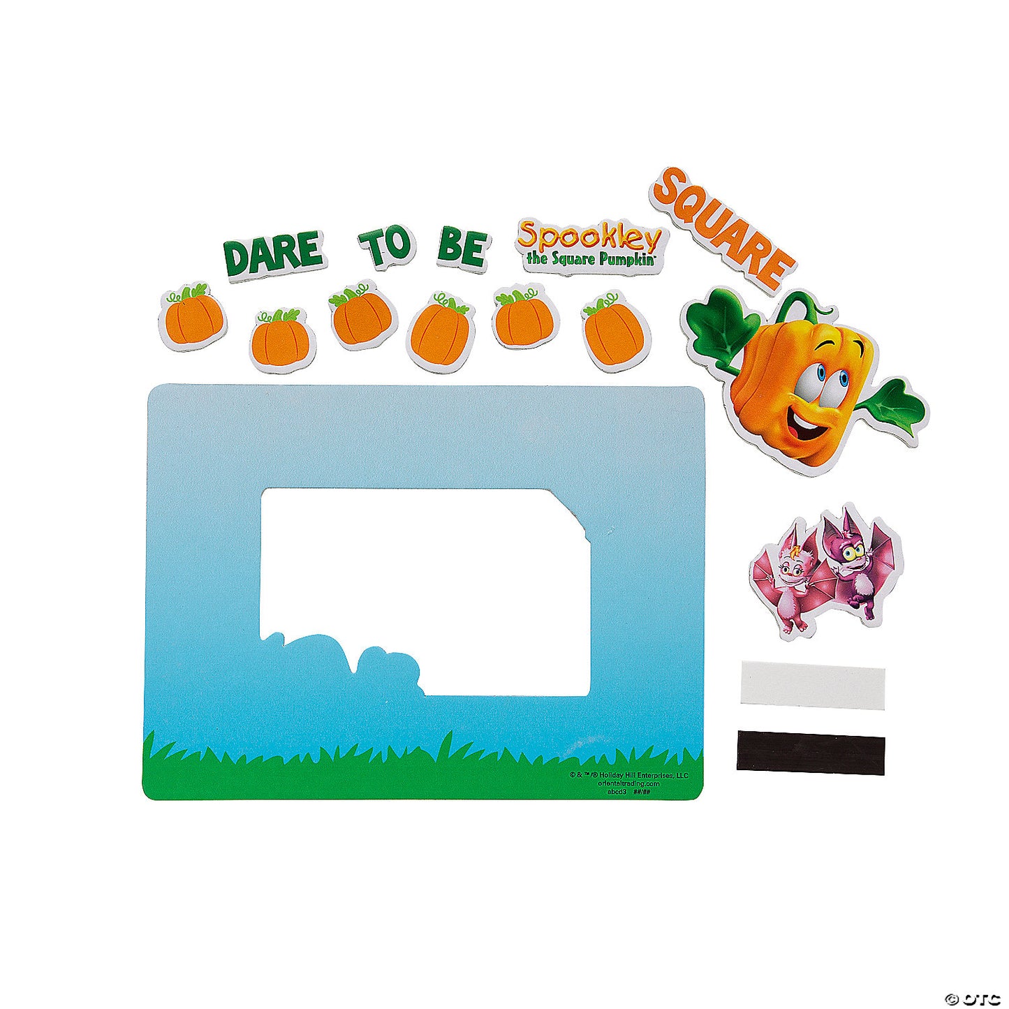 6 3/4" x 5" Spookley the Square Pumpkin™ Picture Frame Magnet Craft Kit - Makes 12 | USA Decoration®