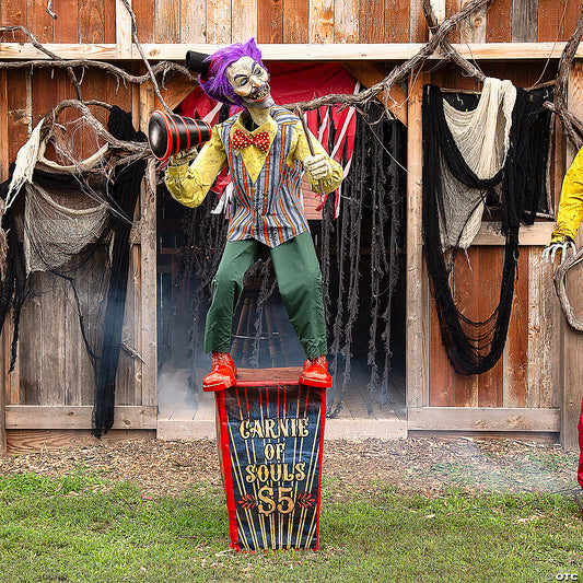 6 Ft. Animated Servo Carnival Barker Halloween Decoration | USA Decoration®