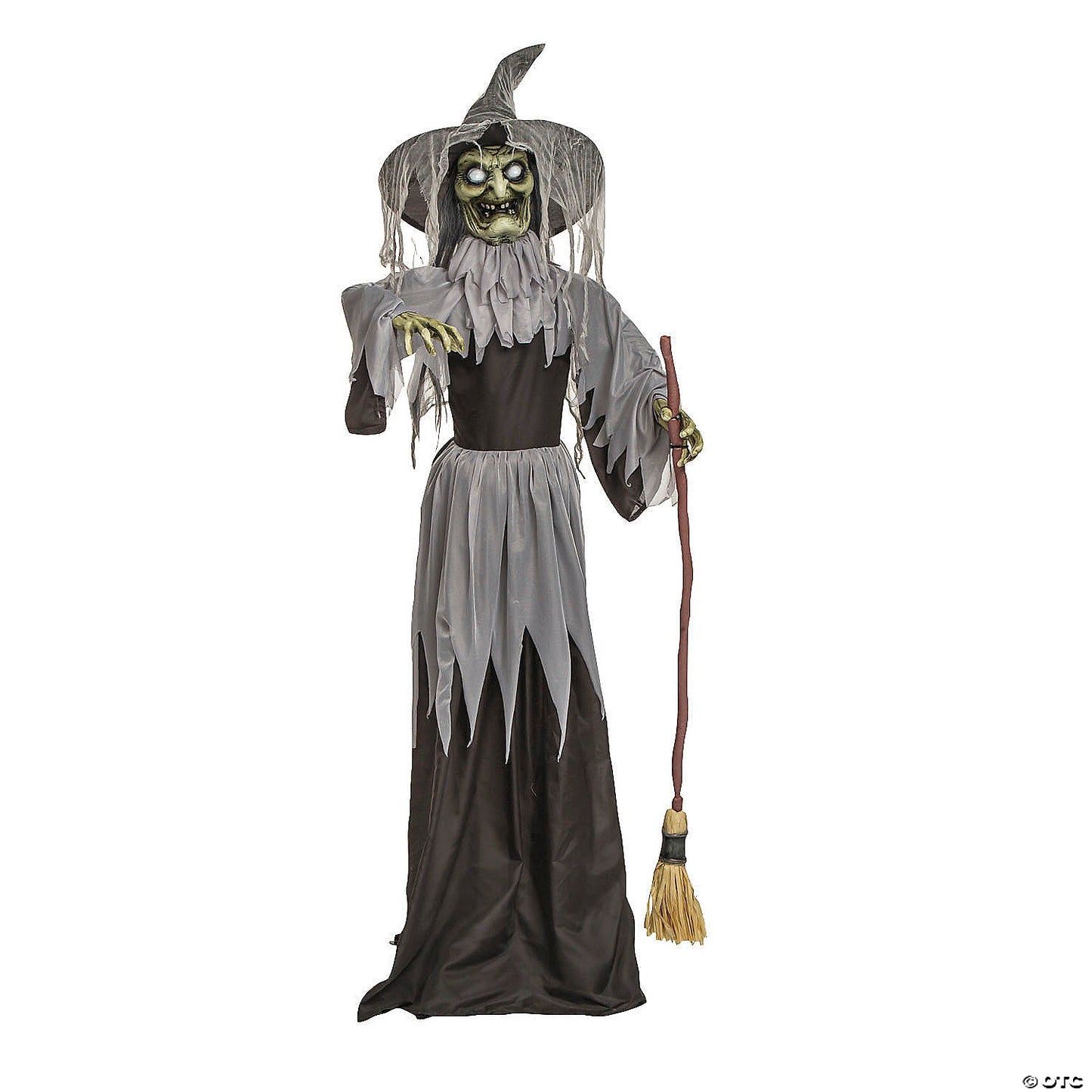 6 Ft. Animated Standing Body Turning Witch Halloween Decoration | USA Decoration®