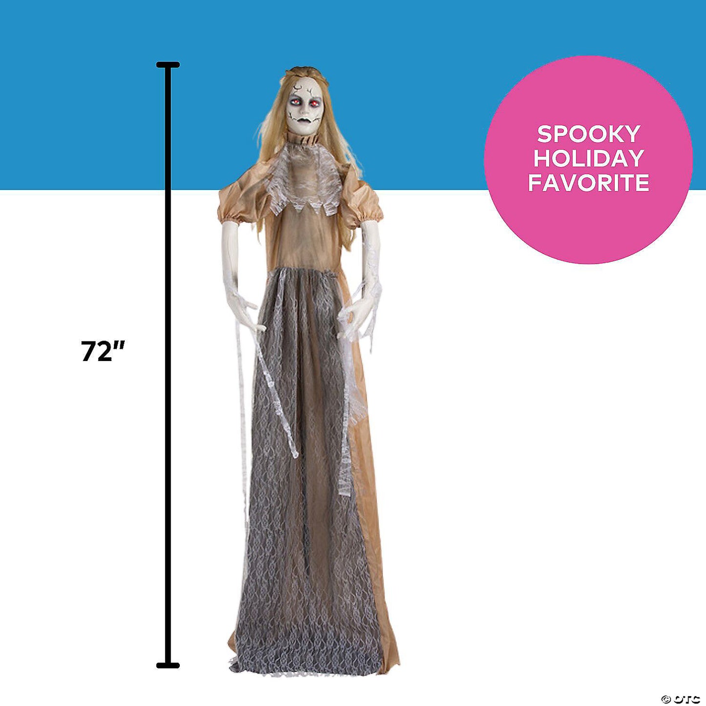 6 Ft. Animated Zombie Bride Halloween Outdoor Yard Decoration | USA Decoration®