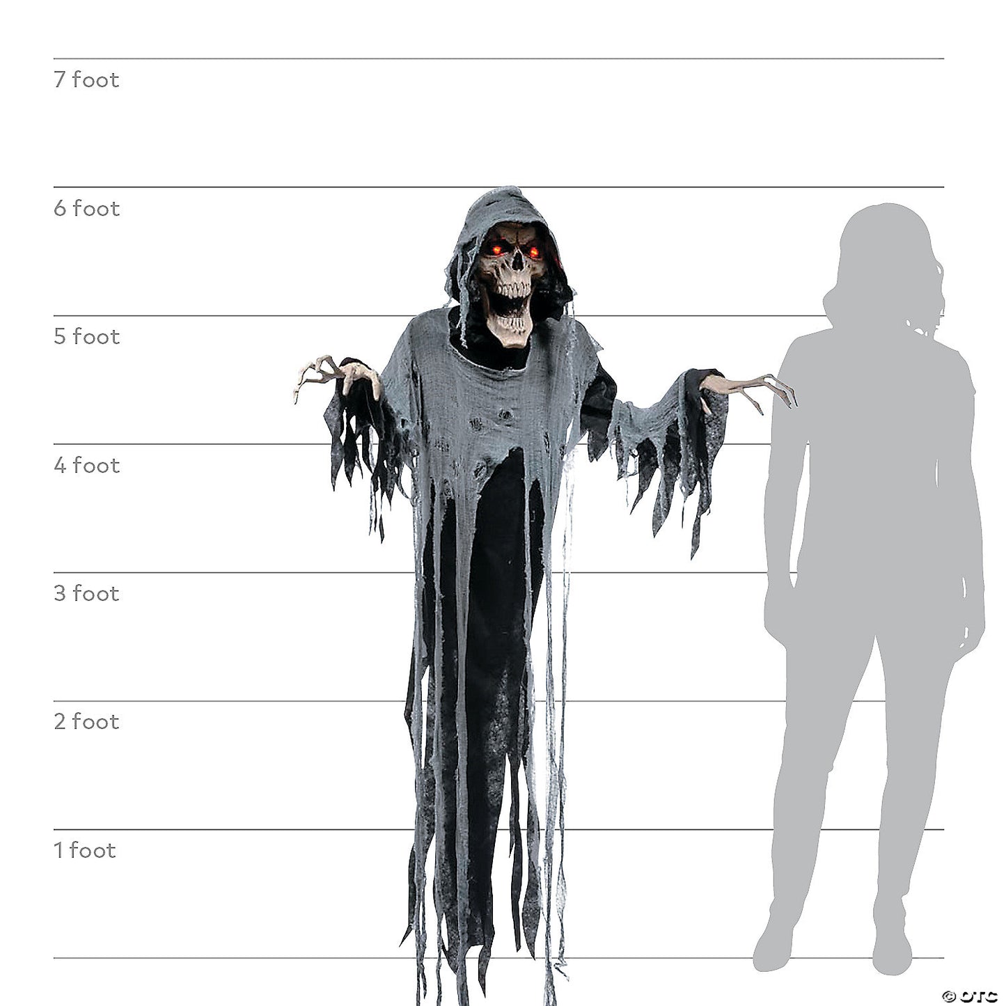 6' Hanging Animated Reaper Halloween Decoration | USA Decoration®