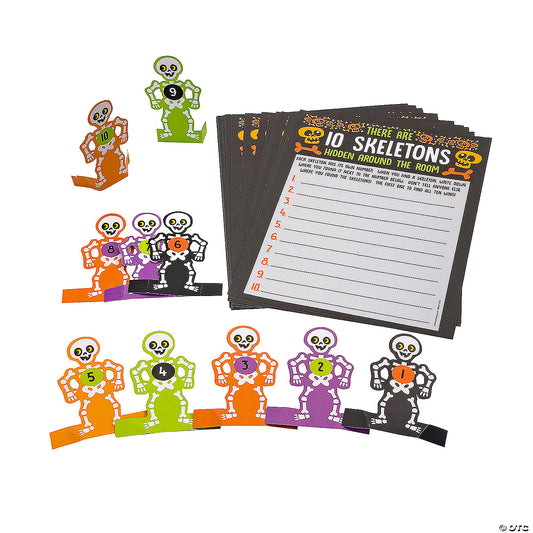 6" x 8" Halloween Find the Skeleton Scavenger Hunt Game - 34 Pc.