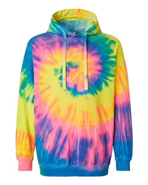 Multi-Color Spiral Tie-Dyed Hooded Sweatshirt | USA Decoration
