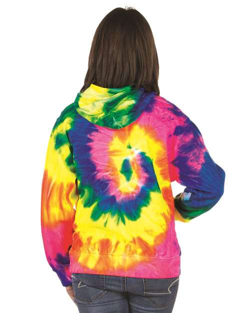 Youth Multi-Color Swirl Hooded Tie-Dyed Sweatshirt | USA Decoration