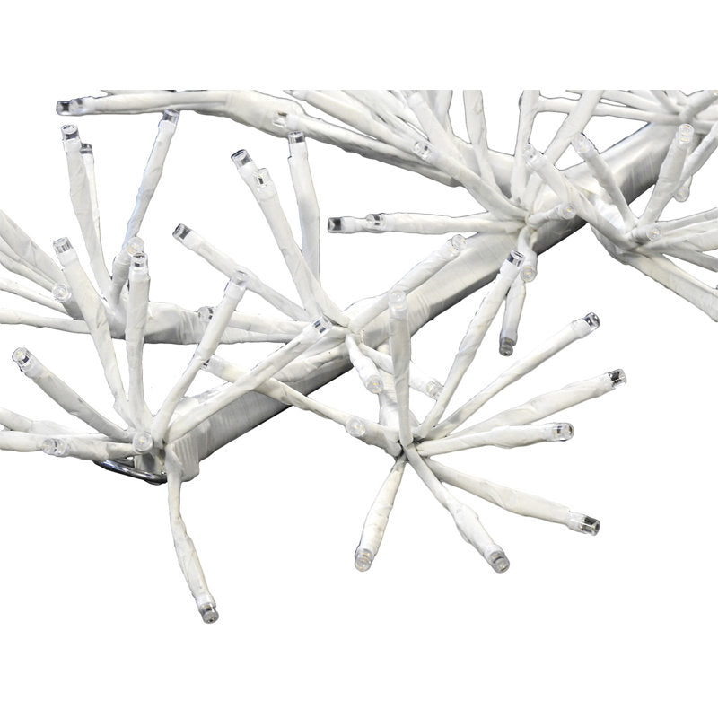 60" Warm White Sparkler Snowflake 1080 LED Lighted Window Décor
