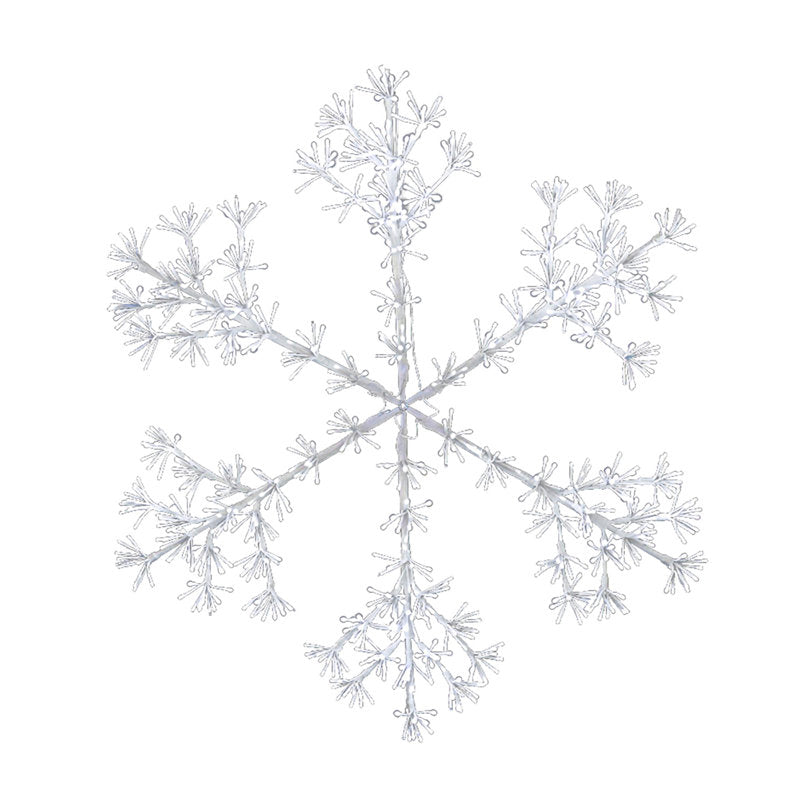 60" Warm White Sparkler Snowflake 1080 LED Lighted Window Décor
