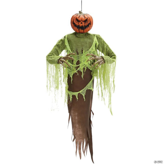 60" Hanging Pumpkin Halloween Decoration