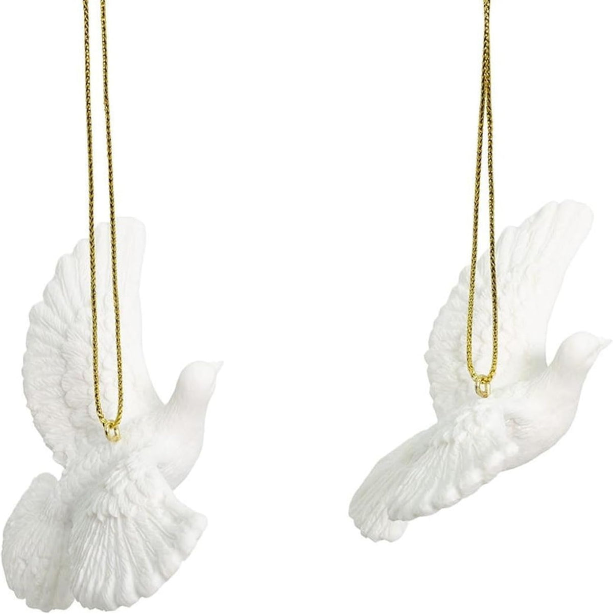 Kurt Adler Resin Friendship Dove Ornament (Set of 2), 4.5"