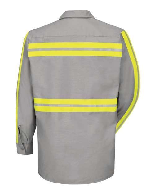 Industrial Enhanced-Visibility Long Sleeve Work Shirt | USA Decoration
