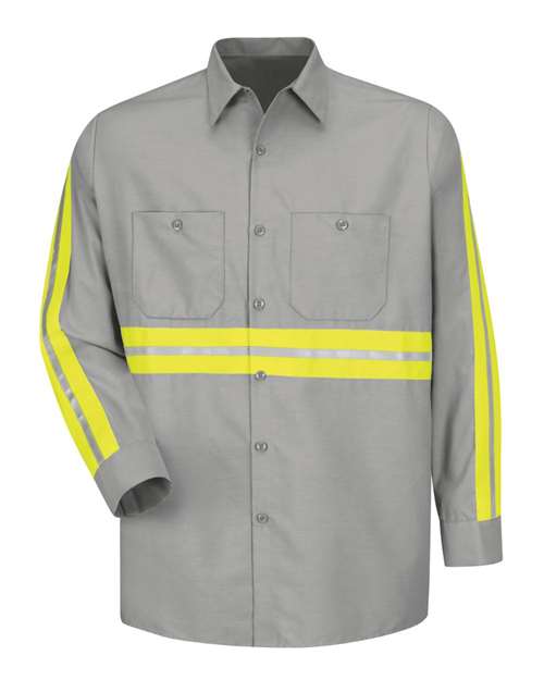 Industrial Enhanced-Visibility Long Sleeve Work Shirt | USA Decoration