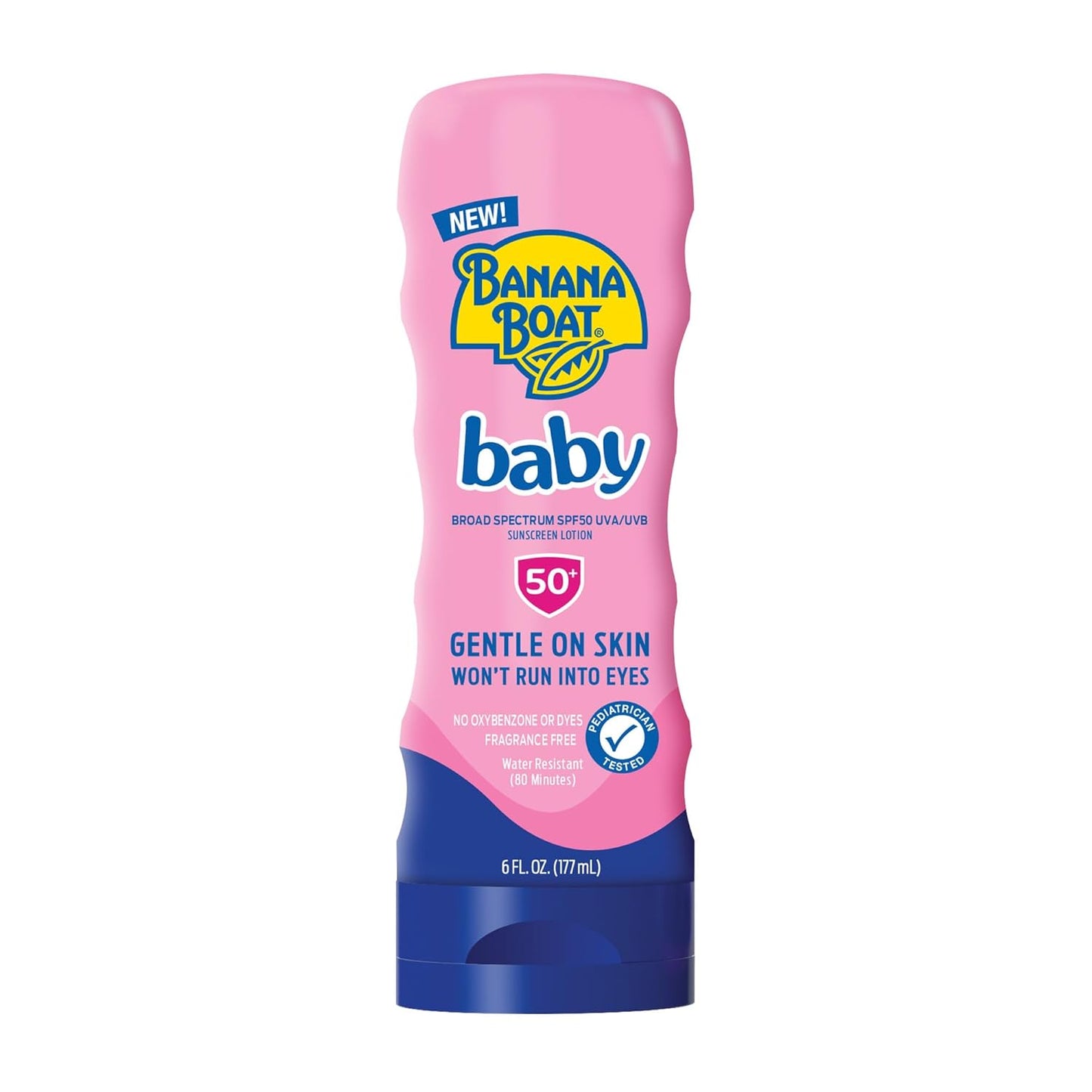 Banana Boat Baby Sunscreen Lotion SPF 50 Fragrance-Free, Gentle & Water-Resistant 6 oz