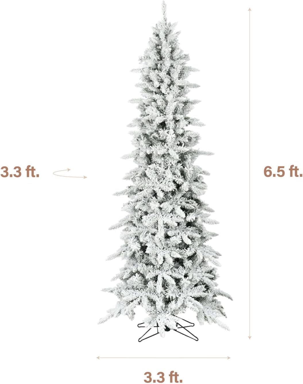 Fraser Hill Farm 6.5-Ft Slim Mountain Pine Christmas Tree with Stand
