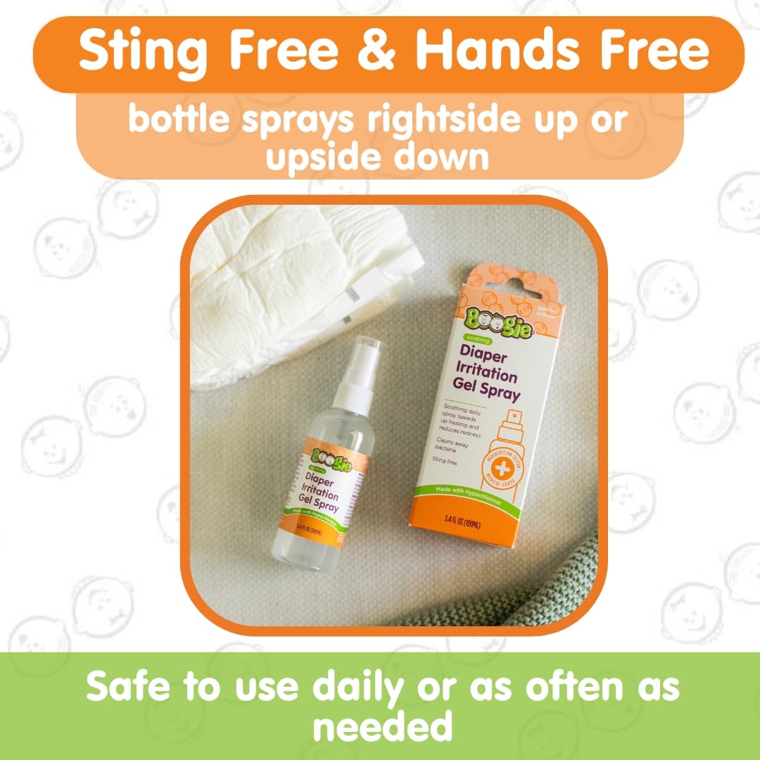 Boogie Diaper Rash Spray – Hypochlorous Acid Gel, 3-Pack