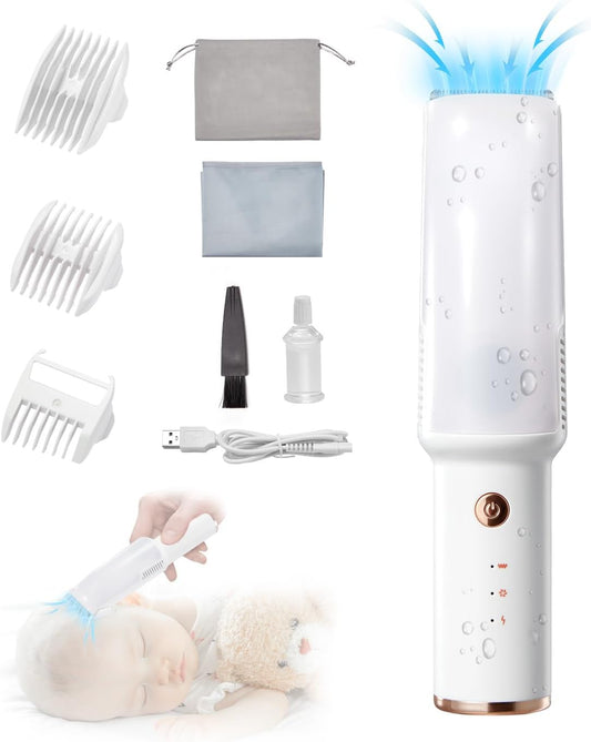 Baby Hair Clippers with Vacuum – Quiet Waterproof Grooming Kit