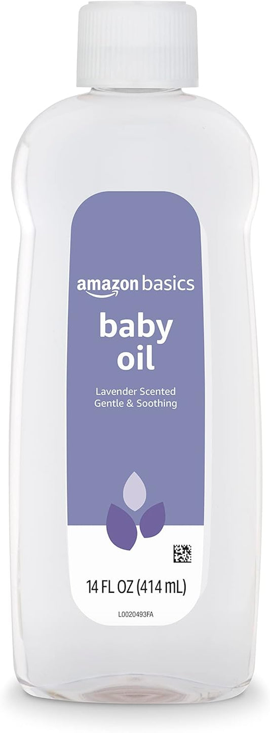 14 Fluid Ounce Lavender Scented Baby Oil for Gentle Moisturizing