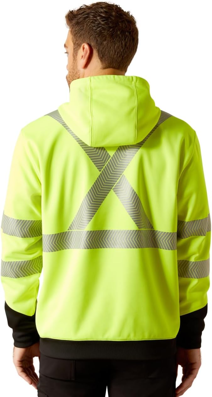 Hi-Visibility Color Blocked Pullover Hooded Fleece Sweatshirt - Tall Sizes | USA Decoration