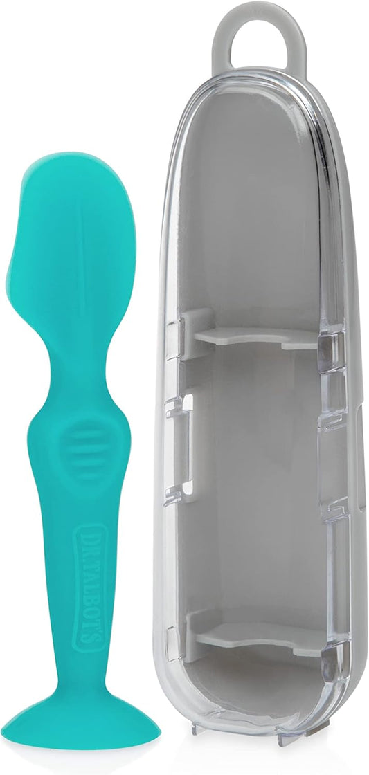 Dr. Talbot’s Diaper Cream Brush Silicone Diaper Rash Applicator with Suction Base & Hygienic Case (Mini Aqua Blue)