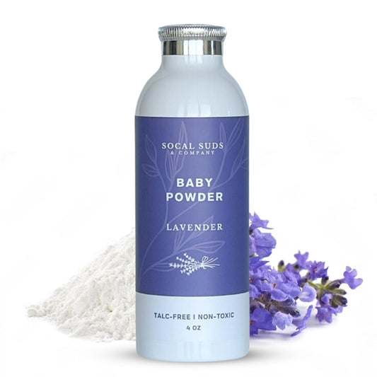 Natural Baby Powder Talc Free Soothing Lavender Arrowroot Clay for Newborns 4oz