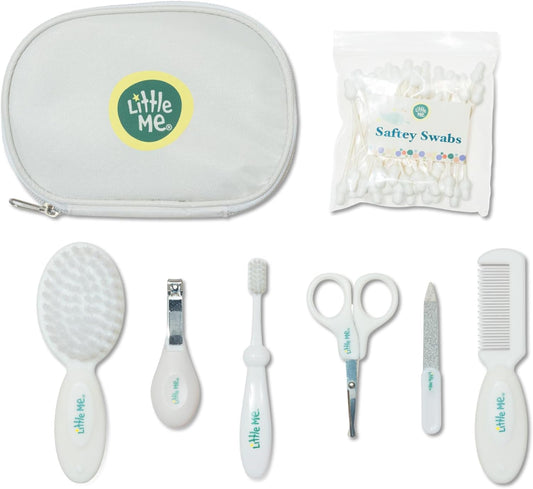 Baby Grooming Kit 8 Piece Brush Comb Clippers File Toothbrush Swabs