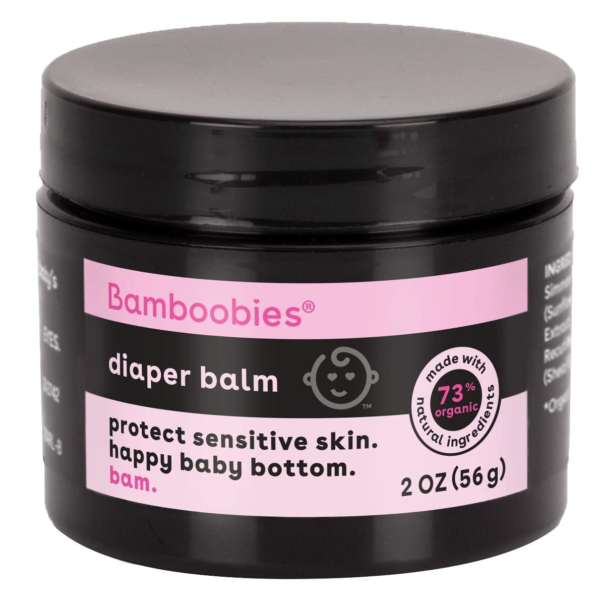 Bamboobies Diaper Balm Safe & Gentle Diaper Rash Cream, No Lanolin / Parabens / Petroleum, 2 oz (Made in USA)