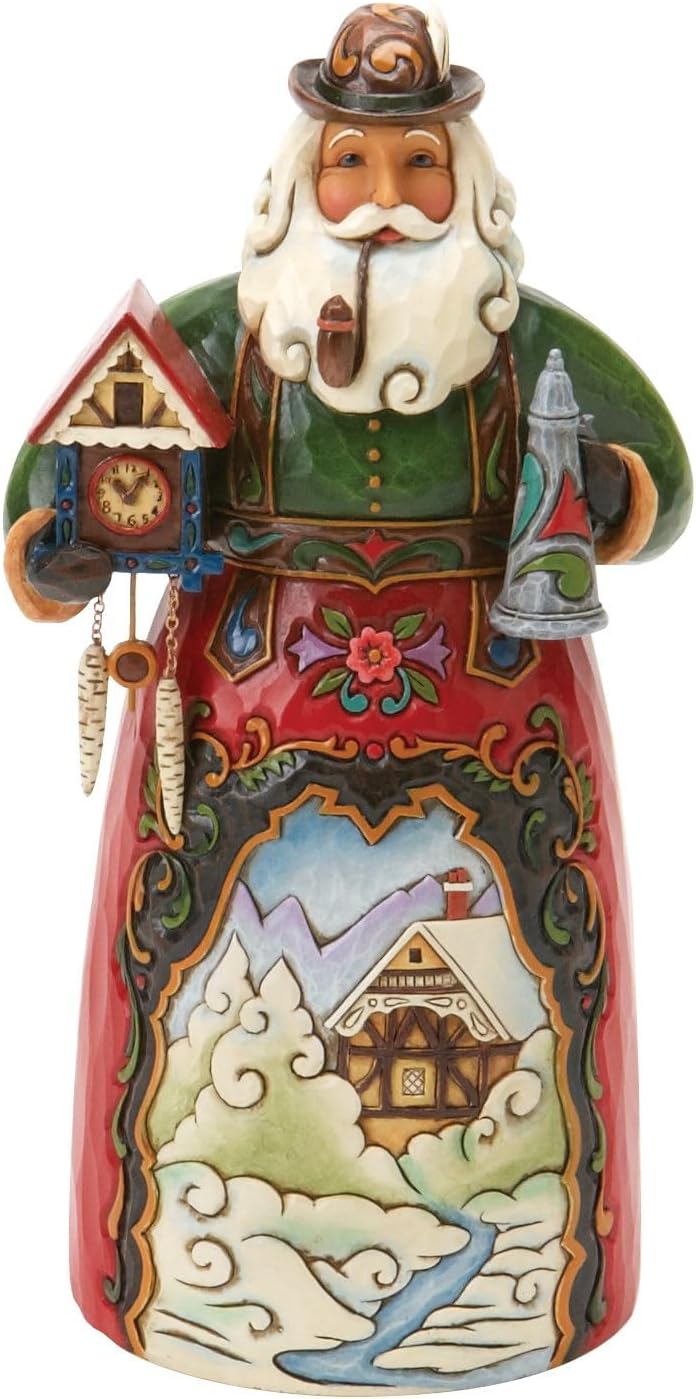 Enesco Jim Shore Heartwood Creek Christmas Around The World German Santa Figurine, 6.75 Inch, Multicolor