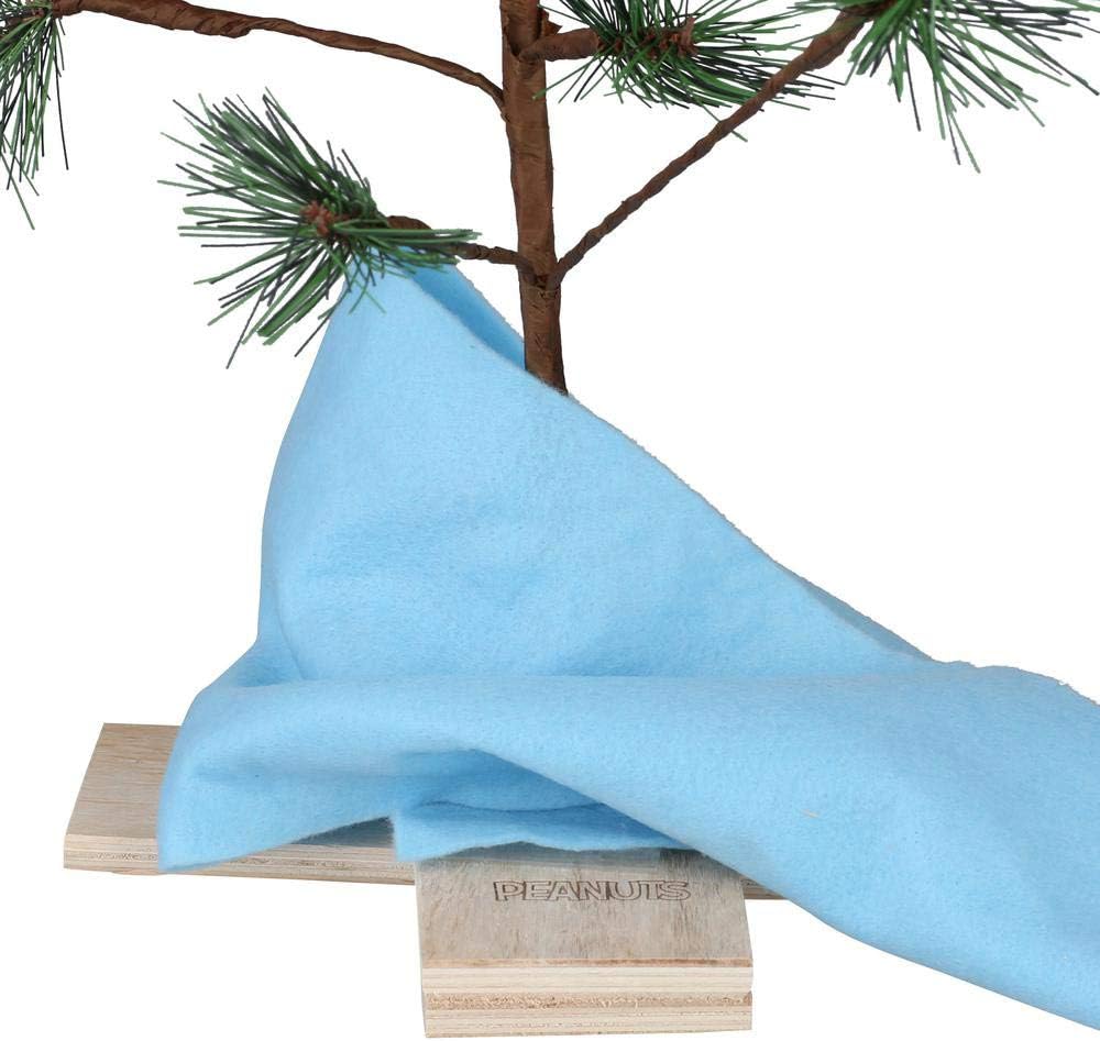 PRODUCTWORKS 24-Inch Peanuts Charlie Brown Musical Christmas Tree with Linus Blanket