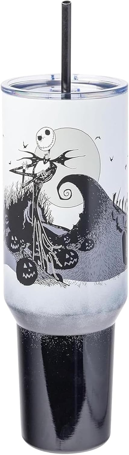 Silver Buffalo Nightmare Before Christmas, Stainless Steel Tumbler, 40oz