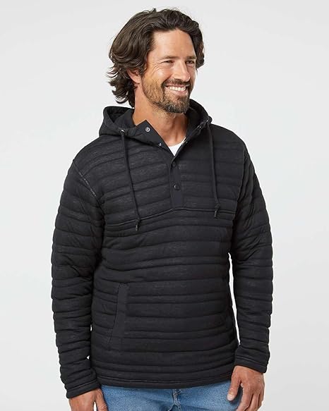 Horizon Quilted Anorak Hooded Pullover | USA Decoration
