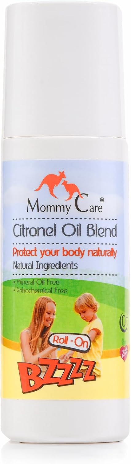 Mommy Care Citronel Oil Blend BZZZZ Roll-On Natural Chemical-Free Skin Protection for Babies & Kids Safe Gentle 70ml / 2.36 fl oz