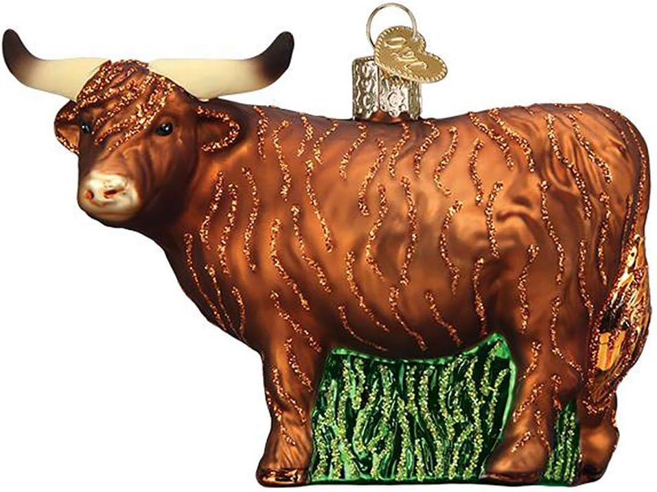 Old World Christmas Highland Cow Tree Ornament