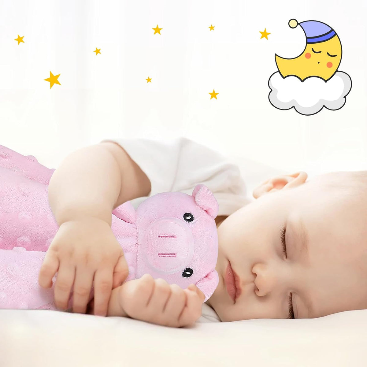 Pro Goleem Pig Loveys for Babies, Soft Security Blanket Baby Snuggle Toy Newborn Stuffed Animals Christmas Baby Gifts for Boys and Girls, 16 Inch