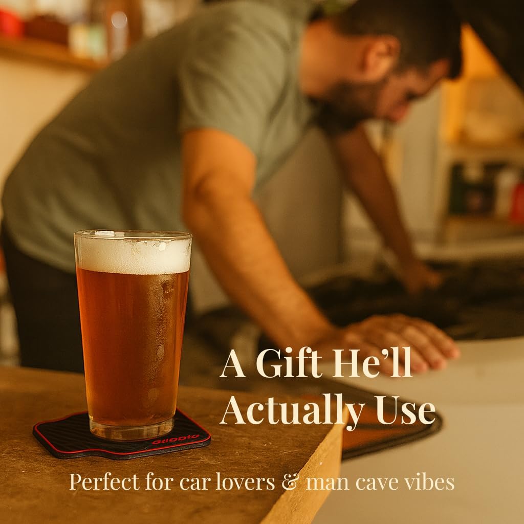 Triple Gifffted Car Gifts for Men, Car Coasters, Gifts for Guys, Set of 4