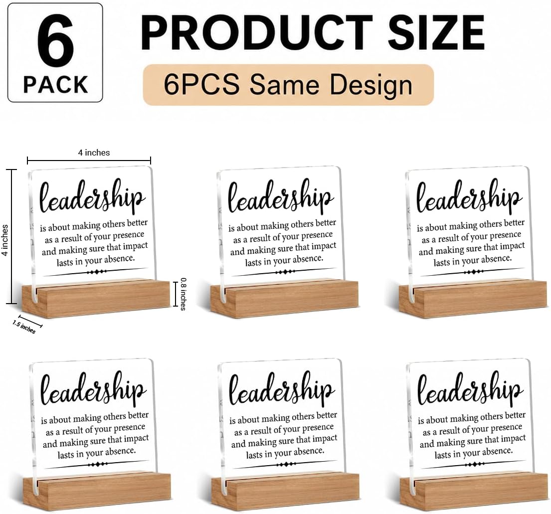 Leadership Decor Gifts for Leader Boss Mentor, Appreciation Gifts Set of 6