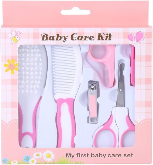 6-Piece Baby Healthcare and Grooming Kit Portable Nursery Care Set for Newborns Toddlers