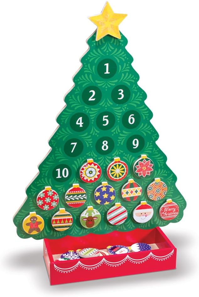 Melissa & Doug Countdown to Christmas Wooden Advent Calendar
