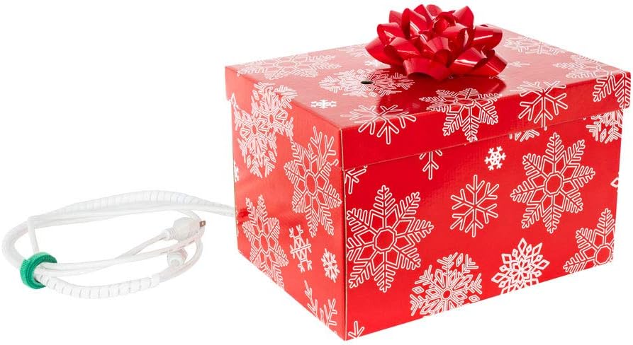 Automatic Christmas Tree Watering System Device, Santaâ€™s Tree Helper Keeps Your Christmas Tree Healthy and Fresh, Refillable 2.5 gallons Capacity Box - Red/Snowflakes
