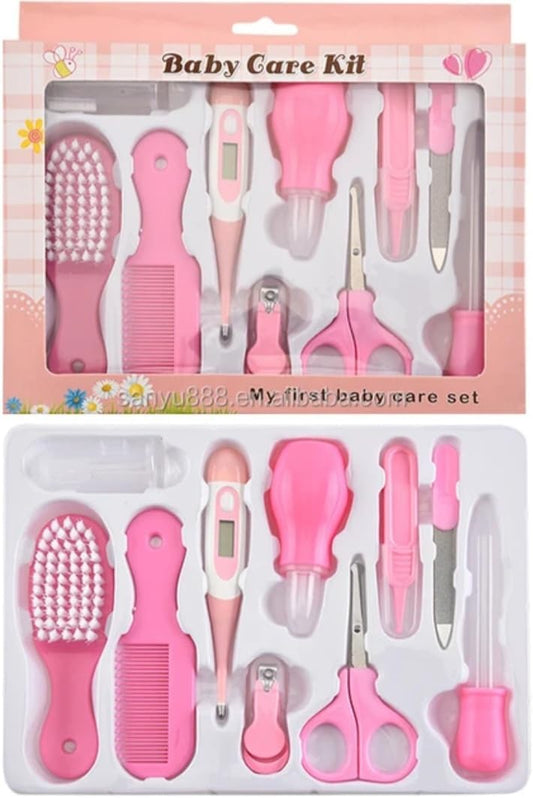 10-Piece Baby Health & Grooming Care Kit (Pink) Essentials for Newborns & Toddlers