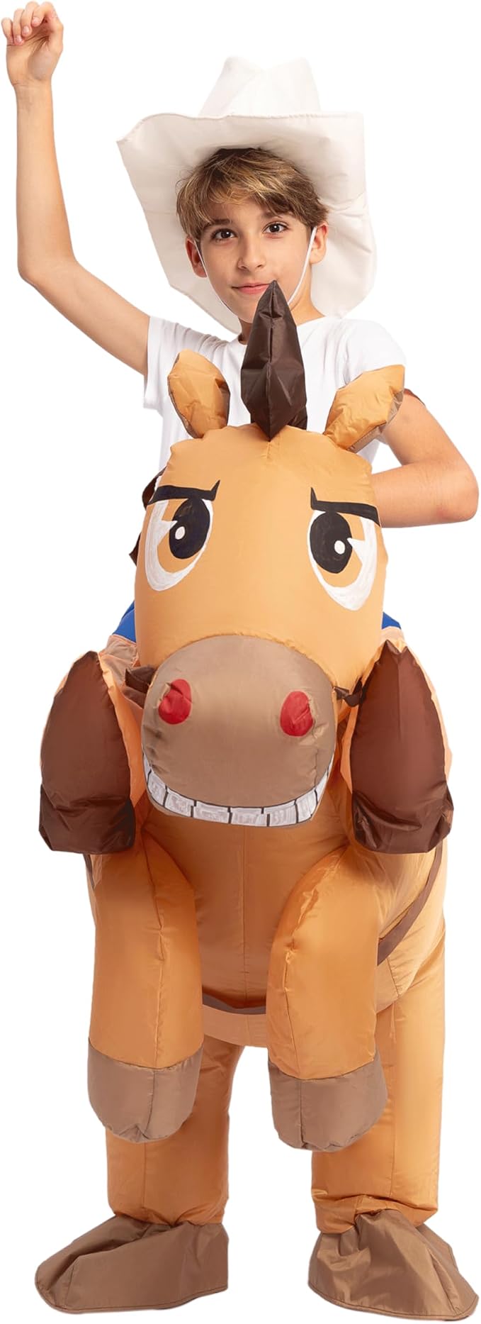 Spooktacular Creations Inflatable Horse Costume for Kids, Blow up Cowboy Costume, Horse Inflatable Suit for Halloween