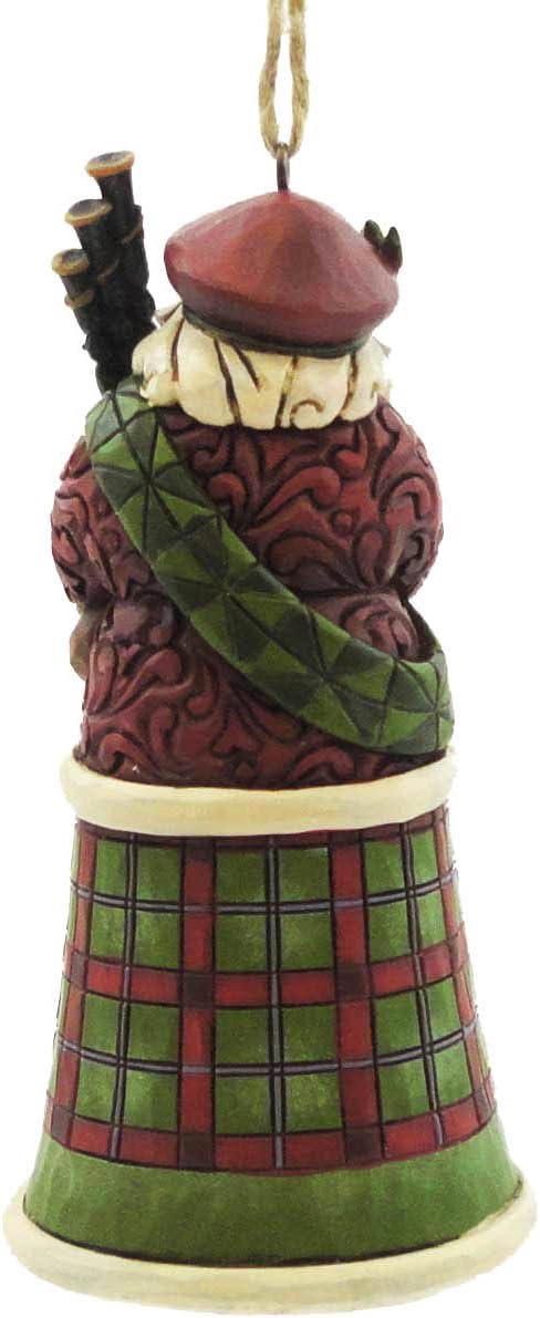 Jim Shore Heartwood Creek Scottish Santa Stone Resin Hanging Ornament, 4.75â€, Christmas