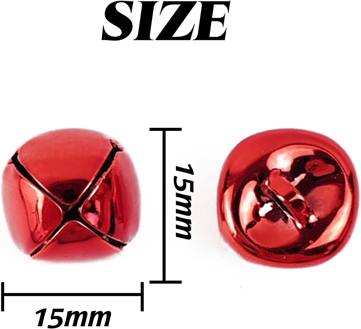 160PCS 0.6inch Jingle Bells for Crafts, Large Jingle Bells Christmas Jingle Bell, Cheerful Sound Craft Bells for Wreath, Holiday Home and Christmas Decoration, 8 Colors