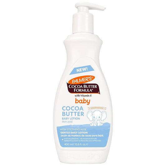 Baby Lotion Cocoa Butter Formula Gentle Moisturizer with Vitamin E and Aloe 13.5 Ounce