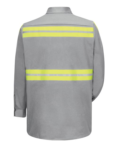 Enhanced Visibility Long Sleeve Cotton Work Shirt | USA Decoration