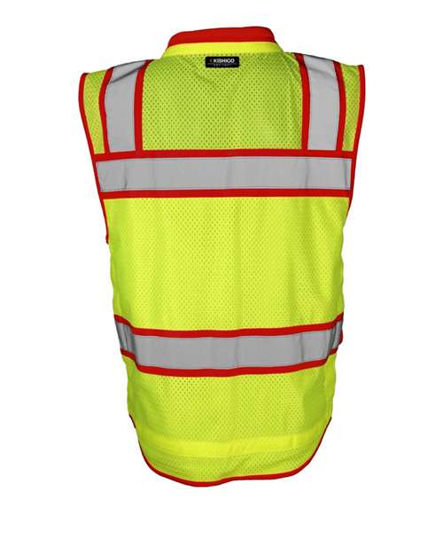 Color Contrast High Performance Surveyors Vest | USA Decoration