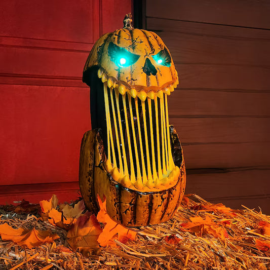 Haunted Living 11-in Lighted Pumpkin Tabletop Motion Activated Animatronic