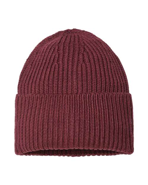 Sustainable Chunky Rib Cuffed Beanie | USA Decoration