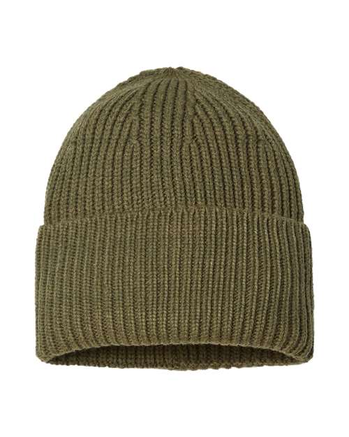 Sustainable Chunky Rib Cuffed Beanie | USA Decoration