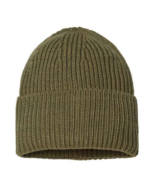 Sustainable Chunky Rib Cuffed Beanie | USA Decoration