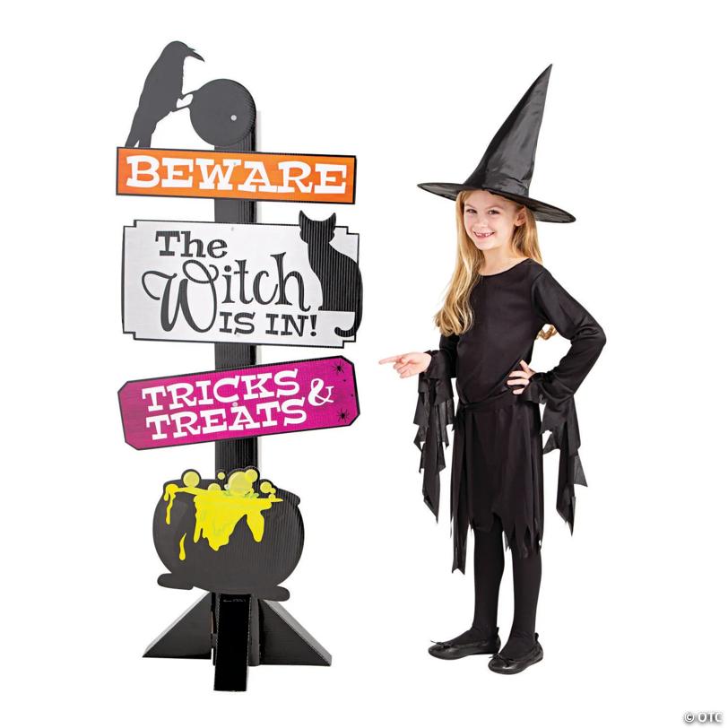 64" Witch’s Brew Halloween Directional Sign Cardboard Stand-Up